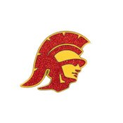 USC Trojans Tommy Head Glitter Magnet